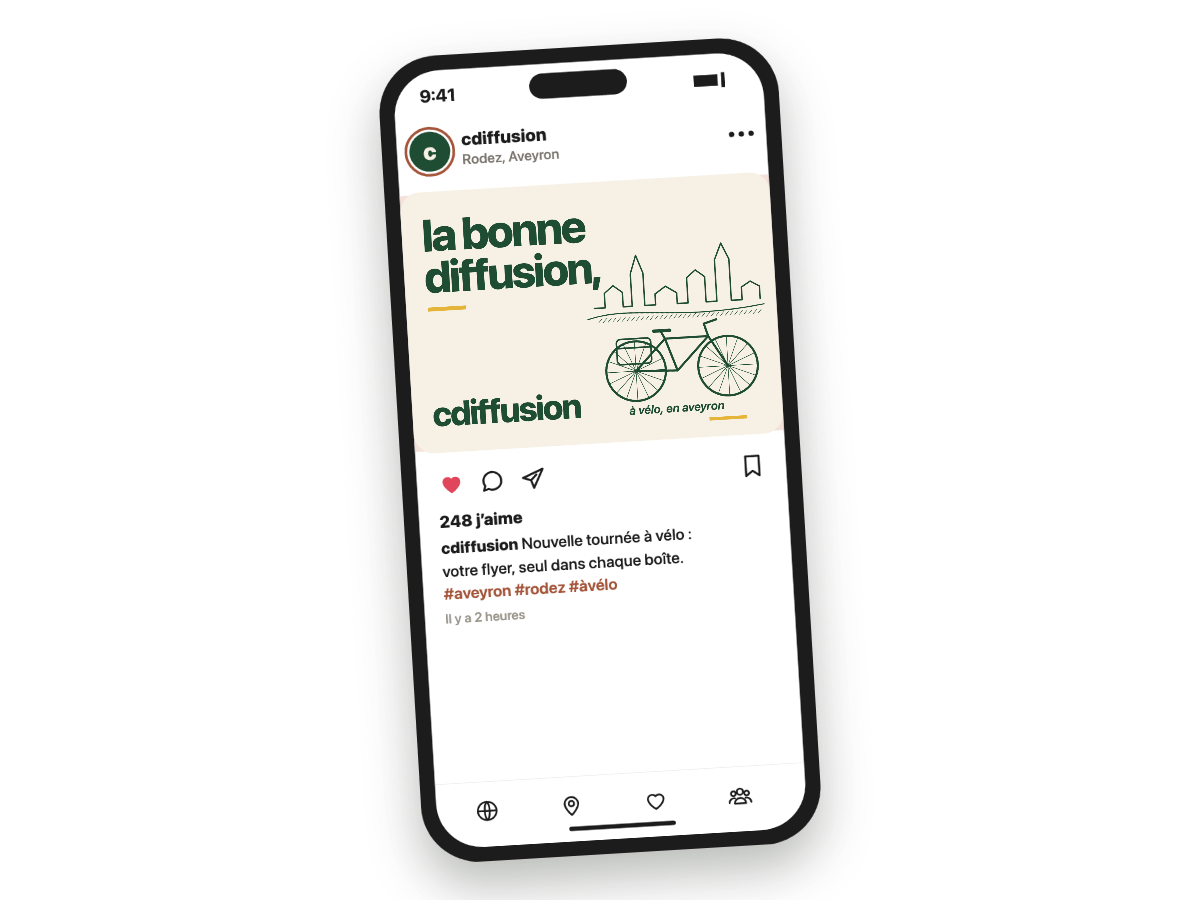 Publication CDiffusion sur un téléphone